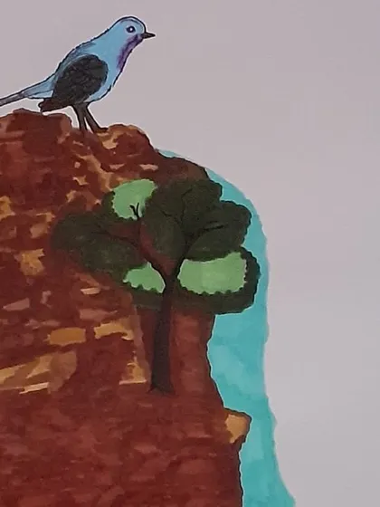 A beautiful drawing by a teacher from the TVS group, capturing a scene from a story I narrated. This shows how stories can inspire visual creativity.