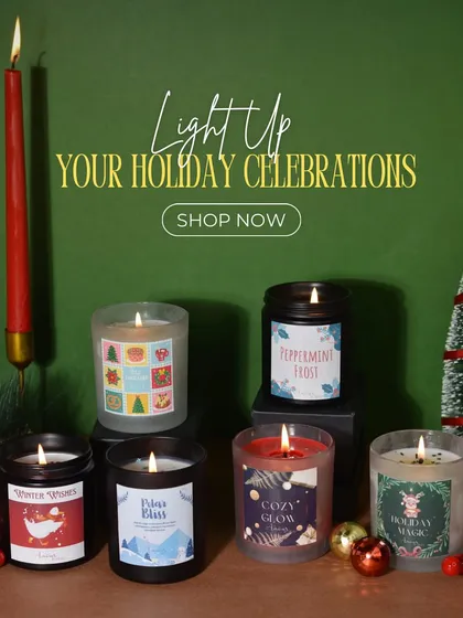 Light up your holiday celebrations with my full Christmas Jar Candle Collection, featuring scents like Peppermint Frost, Cozy Glow, and Winter Wishes.