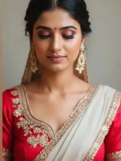 A soft glam look perfect for a daytime wedding or event. The eyeshadow is a beautiful blend of pink and brown, paired with a soft pink lip.