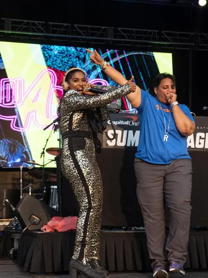 Collaboration is everything. Here I am on stage with the incredible Raja Kumari during a surprise performance at Basement Bhangra Bacchanal. I love curating lineups that bring together diverse, powerful artists to create one-of-a-kind moments.