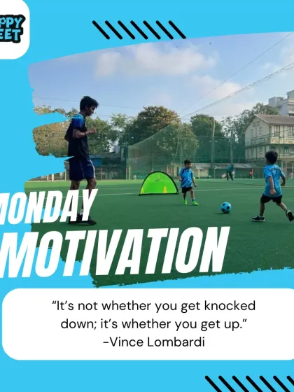Our Monday Motivation is all about resilience. We teach kids that it's not about getting knocked down, but about getting back up. This spirit is what we build on the field every day.