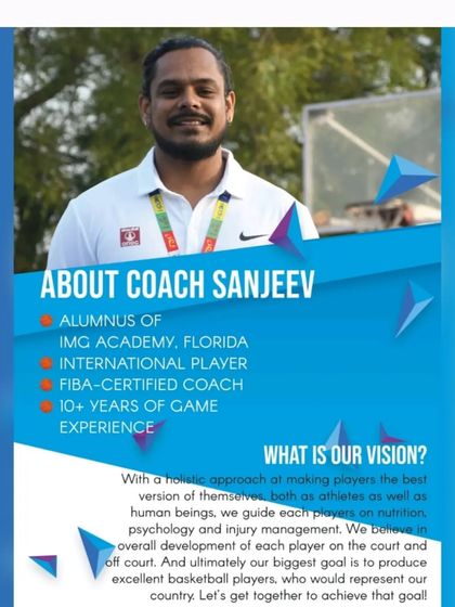 A little bit about me. I'm an alumnus of IMG Academy, a FIBA certified coach, and an international player with over 10 years of experience.