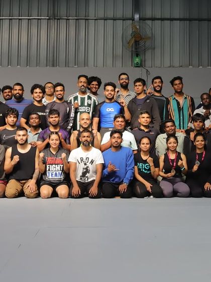 The whole crew after our Reign Jiu-Jitsu Tournament 4.0. A great day of fights and community spirit.