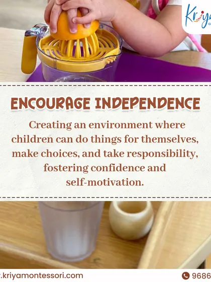 This is what independence looks like. Simple, practical life activities like squeezing their own orange juice empower children, teaching them they are capable and fostering the confidence to do things for themselves.