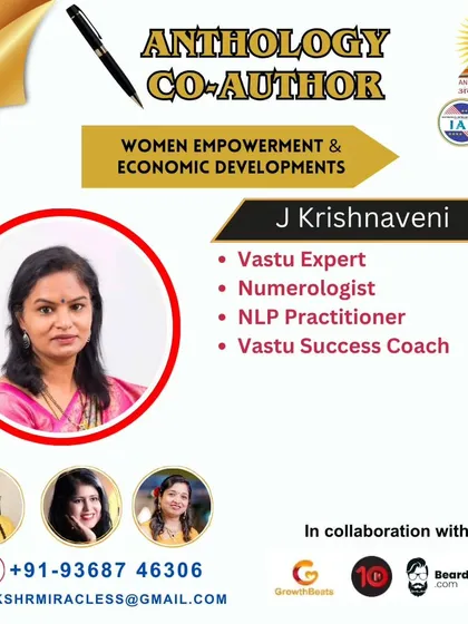As a published co-author on Women Empowerment, I combine my expertise as a Vastu Expert, Numerologist, and NLP Practitioner to help you succeed. My goal is to provide you with the tools and guidance needed to become a Vastu Success Coach in your own life.