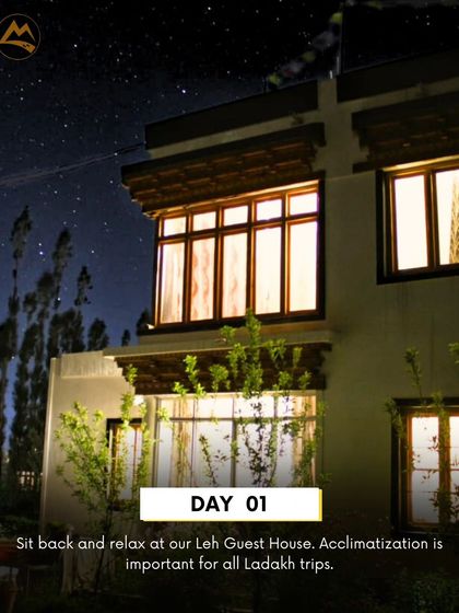Day 1 of any Ladakh trip is for acclimatization. We check into our guesthouse in Leh and relax to get used to the high altitude.