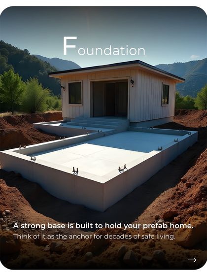 A strong foundation is essential for a home that lasts for decades. I build a solid concrete base engineered to anchor your prefab home, ensuring its safety and stability for years to come.
