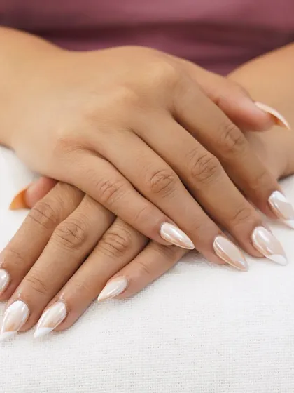 Embrace the glow with our signature chrome gel nails. This look combines modern glamour with timeless elegance, creating a flawless, high-shine finish that captures the light and everyone's attention.