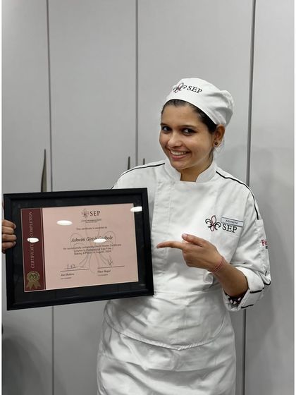 Another proud moment with my pastry school certificate. I'm officially a certified pastry chef.