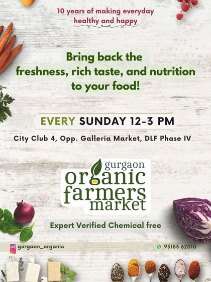 A poster announcing the market's return to City Club 4, a key piece of information for the community.