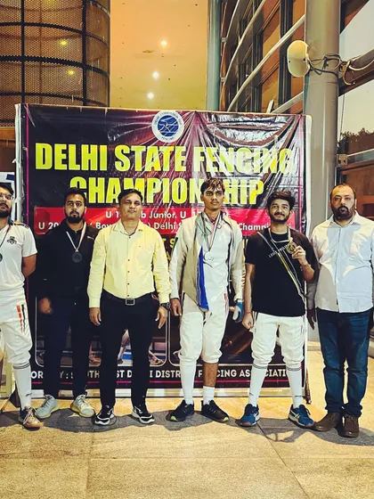 Our senior men's team after a successful run at the Delhi State Championship, bringing home multiple medals.