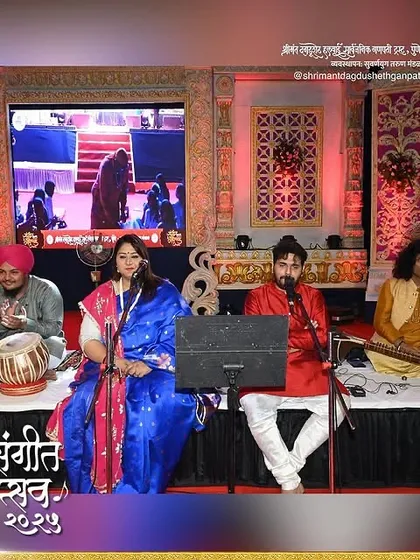 Performing at the Shrimant Dagdusheth Halwai Sangeet Mahotsav in Pune. It is a blessing to play on such a grand and devotional stage, sharing the rhythm of the tabla with thousands of music lovers.