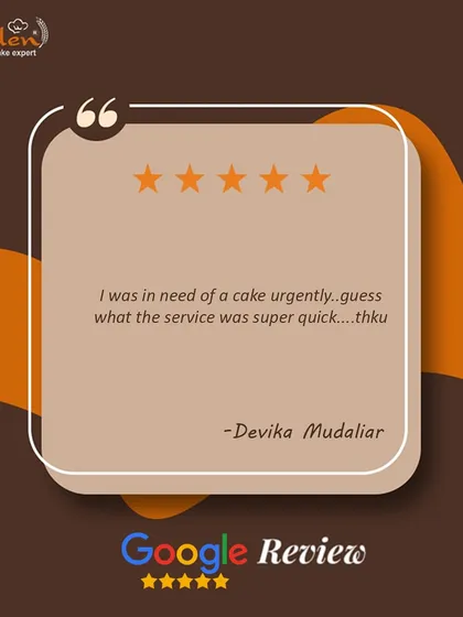 We're so happy we could provide super quick service when you needed a cake urgently, Devika. Thank you for sharing your experience.