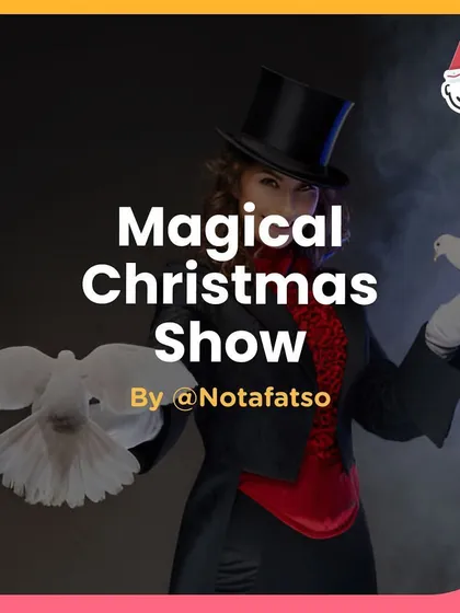 Another poster for the Magical Christmas Show at the OMAXE Chowk event, a must-see performance for the whole family.