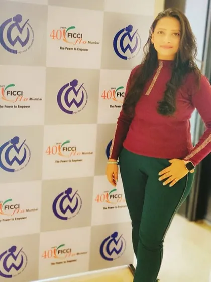 Posing at the FICCI FLO Mumbai event. Attending and participating in such forums helps me stay connected with industry leaders and bring a polished, corporate-savvy approach to my hosting.