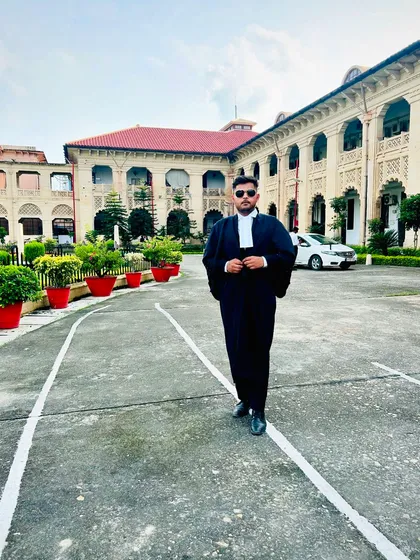 In the courtyard of a High Court. Before you cross me, be certain you will never need my help.