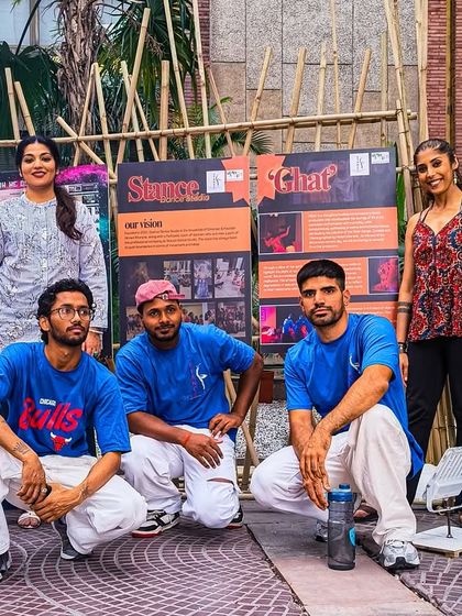 Our team for the "Ghat" production at IHC, Delhi. We love collaborating with different organizations and artists.