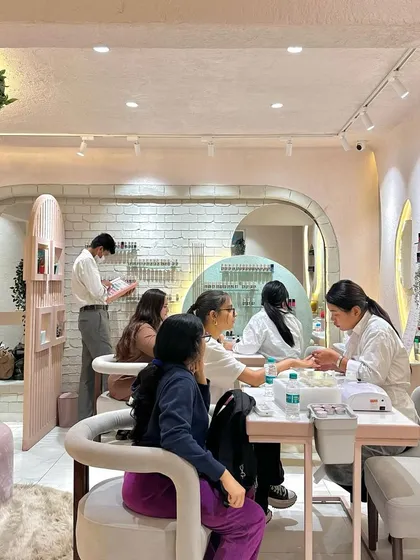 Getting into the festive spirit with some Christmas-themed nail art. Our nail technicians can create custom designs for any occasion, adding that extra sparkle to your look.