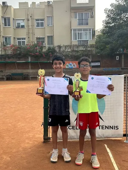 The winner and runner-up from our Accelerate Tennis Junior Championship. It is great to see the progress these boys are making.