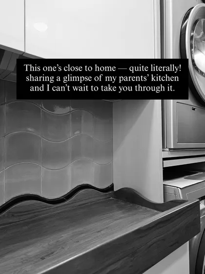 This one is close to home, quite literally. Sharing a glimpse of my parents' kitchen, a project filled with love and thoughtful details. I can’t wait to take you on a full tour.