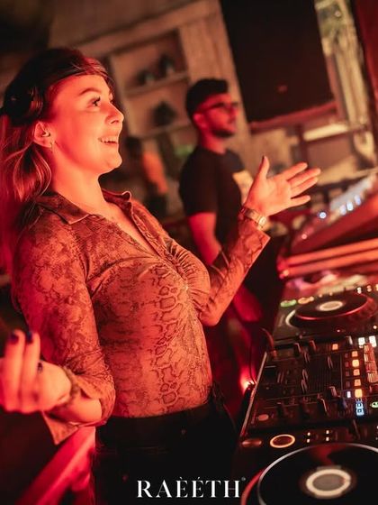 Interacting with the crowd at Raeeth in Goa. It's not just about playing tracks; it's a conversation through music.