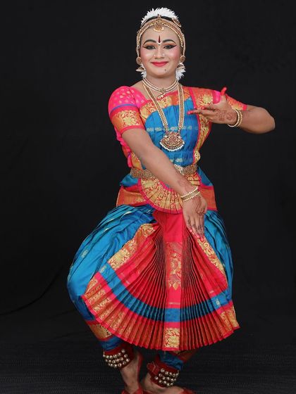 Aditi Elan, who has been my student for several years, performed her Arangetram this year. She is also a dedicated helper in our online classes.