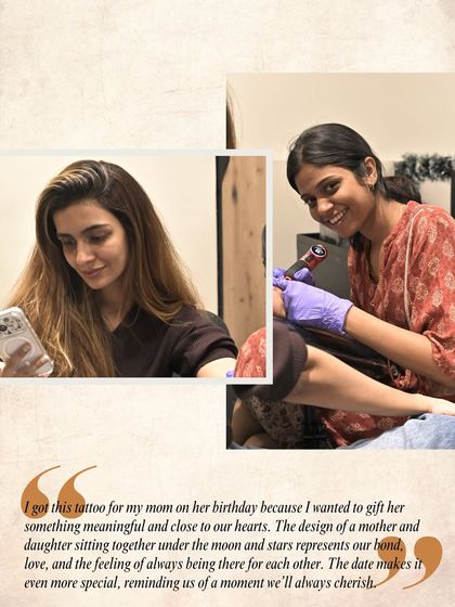 "I got this tattoo for my mom on her birthday because I wanted to gift her something meaningful and close to our hearts." Hetvi shares the beautiful story behind her tattoo.