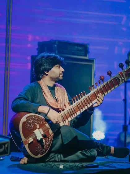 Another angle from a live performance, capturing the mood of the stage.