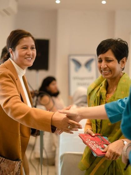 Guests and winners networking at the 2023 Wingword Poetry Prize Award Ceremony.