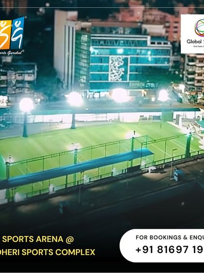 Announcing our new arena at the iconic Andheri Sports Complex. We're ready for your futsal, football, and box cricket matches. Book your slot and play at a prime Mumbai location.
