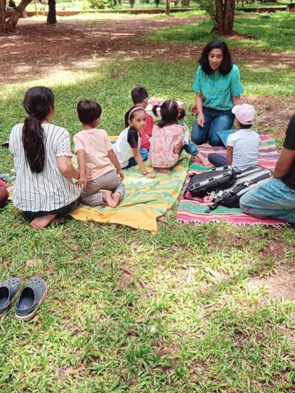 A series of photos from our 'Hope and Contentment' session with the book 'How to Catch a Star'. The natural light and engaged audience make for beautiful shots.
