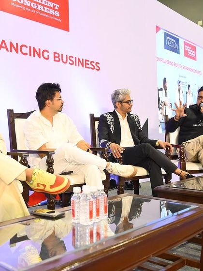 Another angle from the panel discussion, highlighting the interactive and conversational nature of these industry events.