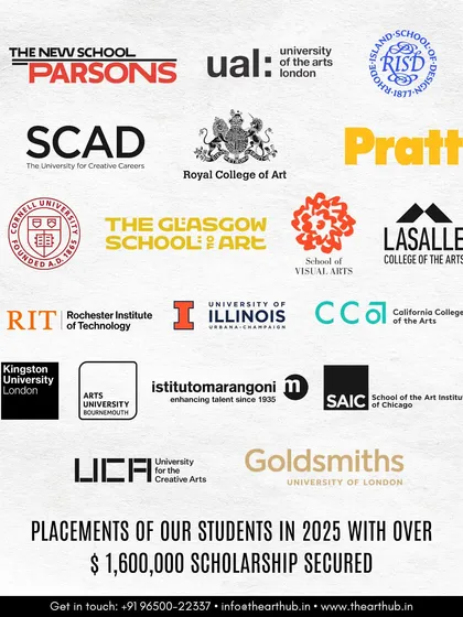 The results speak for themselves. In 2025 alone, my students were accepted into the world's most prestigious art and design colleges, securing over $1,600,000 in scholarships.