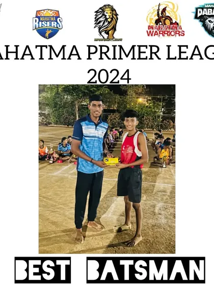 The award for the Best Batsman of the tournament goes to Vedant Kamble.