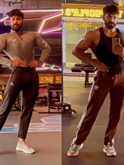 Comparing two variations of the classic physique pose. Notice the subtle shifts in hand placement and leg position that can change the entire look and feel of the pose.