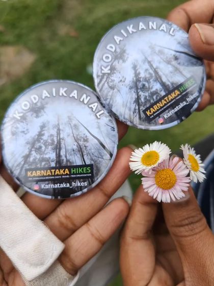 Our Kodaikanal badges, a perfect souvenir from the princess of hill stations.