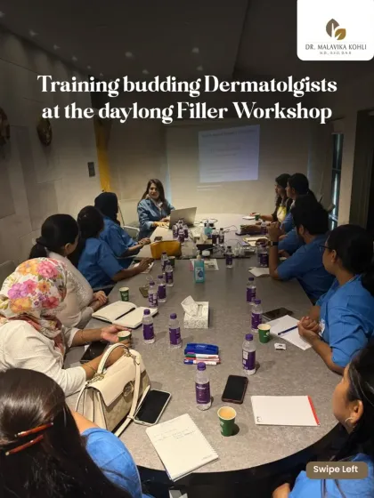 Training budding dermatologists at a daylong filler workshop during the AIM Conference in Chennai. The session was a 10-hour marathon covering basic to advanced applications.