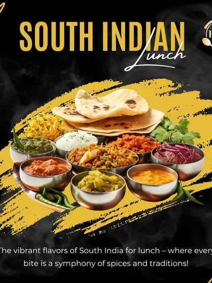 Explore the authentic flavors of our South Indian lunch options. We offer a traditional spread that is both delicious and satisfying, perfect for your team's daily meals or special South Indian themed events.