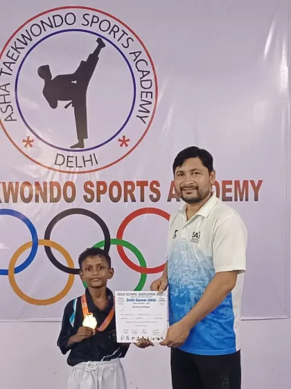 Celebrating another gold medal win for Team ASHA. This student's hard work paid off at the Delhi Games 2025.