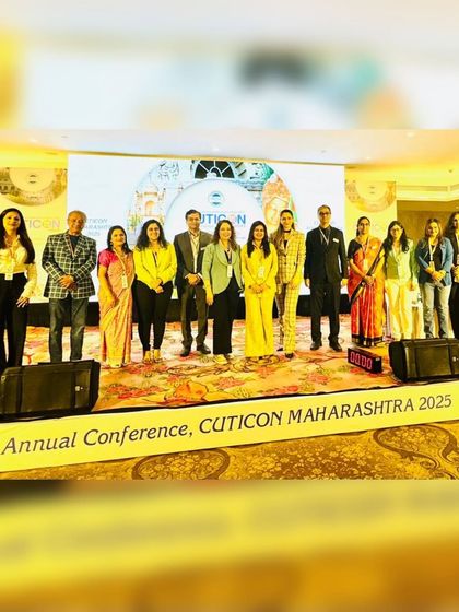 The organizing committee and speakers on stage at Cuticon Maharashtra 2025. It was an honor to be part of such an inspiring and well-organized conference.