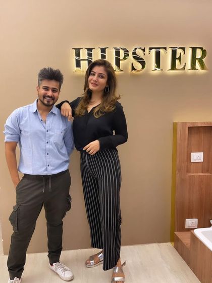 Posing with the amazing Raveena Tandon after her service. Her continued support and trust mean the world to me.