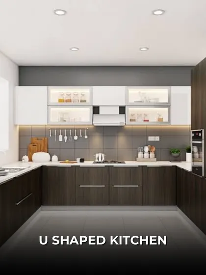 A U-shaped kitchen offers the most counter space and storage. This layout is perfect for larger families or for those who love to entertain, as it can easily accommodate multiple people working at once.