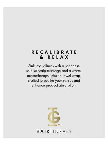Recalibrate and relax. Our rituals, featuring products from our luxury lines, are enhanced with Japanese shiatsu scalp massage and aromatherapy-infused towel wraps to soothe the senses and improve product absorption.