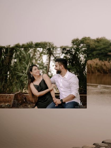 A lighthearted and candid moment from a pre-wedding shoot. Capturing genuine laughter and interaction is key to my photography style.
