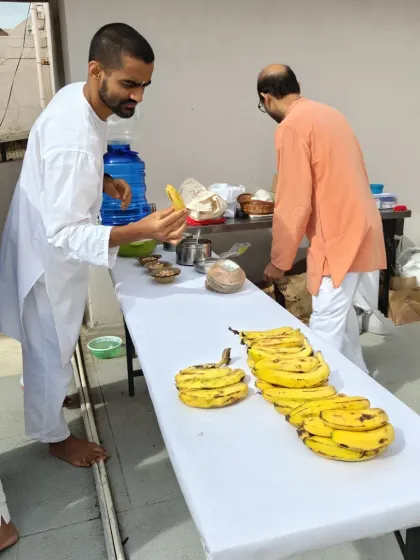After a powerful morning session, we often share simple, healthy food like fresh fruit. This is part of the Anand Alai, or Wave of Bliss, creating a sense of community and shared experience that goes beyond the yoga mat.