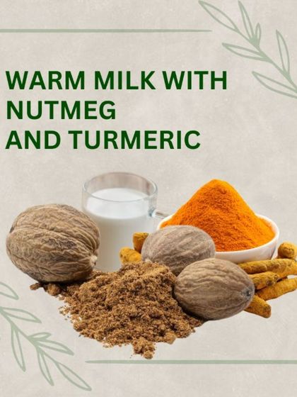 A simple yet effective remedy for better sleep is drinking warm milk with nutmeg and turmeric before bed. This comforting drink helps to relax the body and mind.