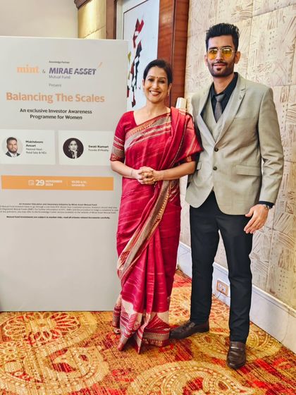 Honored to stand alongside Swati Kumari, founder of 'B Wealthy', at the Mirae Asset Investor Awareness Programme. Hosting events with financial experts requires a sharp and informed approach.