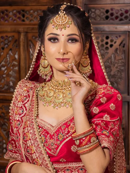 This stunning bridal look was created by one of our students. We focus on teaching techniques that produce professional, client-ready results, so you graduate with confidence and a strong portfolio.