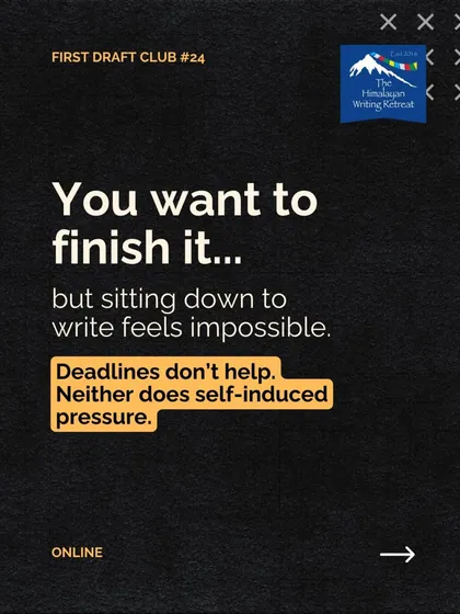 We understand that feeling of being stuck. When deadlines and self-pressure don't work, a supportive structure is what you need to break through the block and make writing feel possible again.