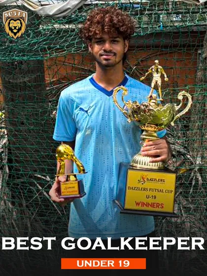 Our Under 19 goalkeeper recognized as the best in the Dazzlers Futsal Cup. His agility and quick reflexes were unmatched.